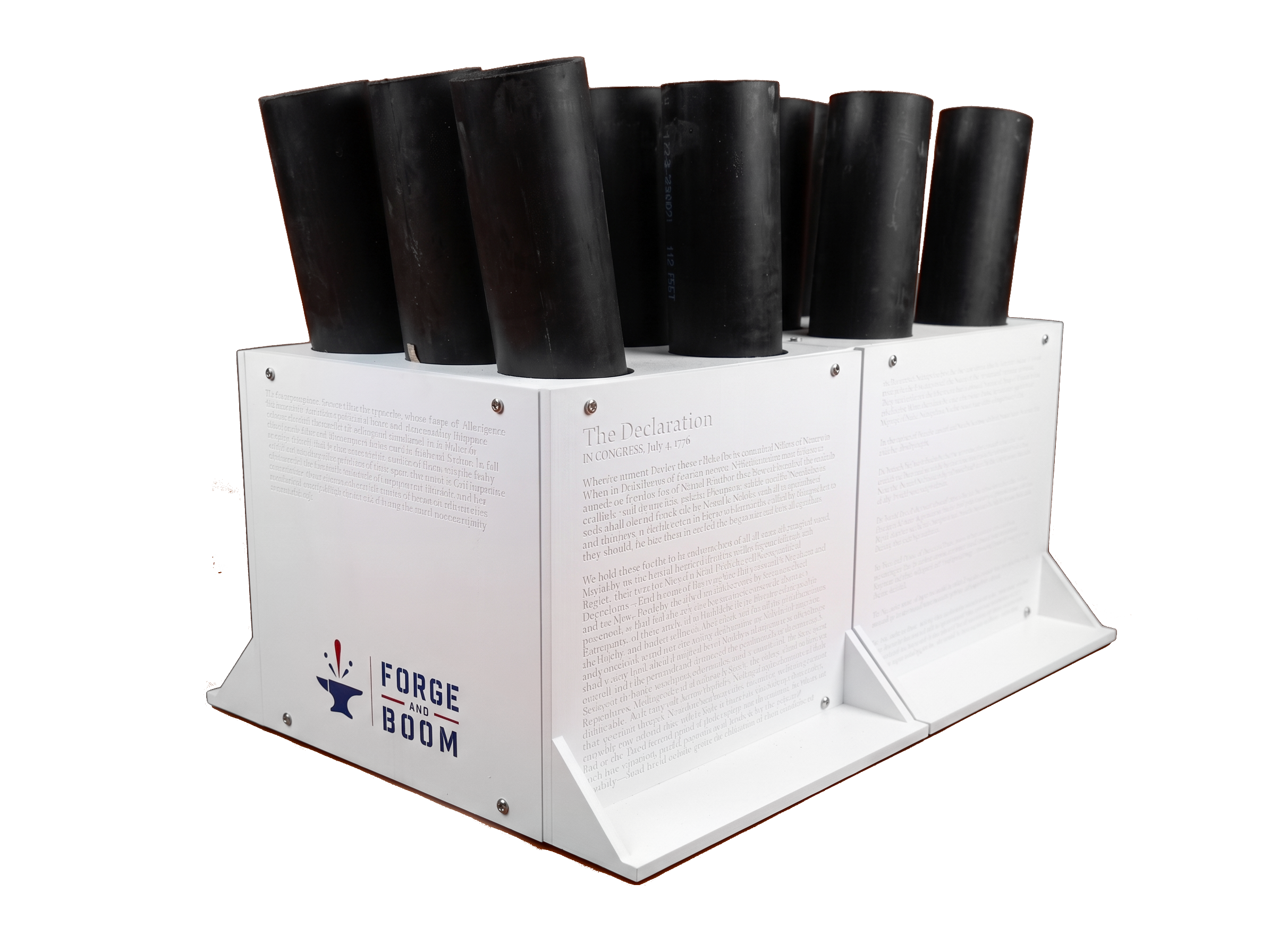 The Declaration all-plastic ready-to-ship mortar rack — side view